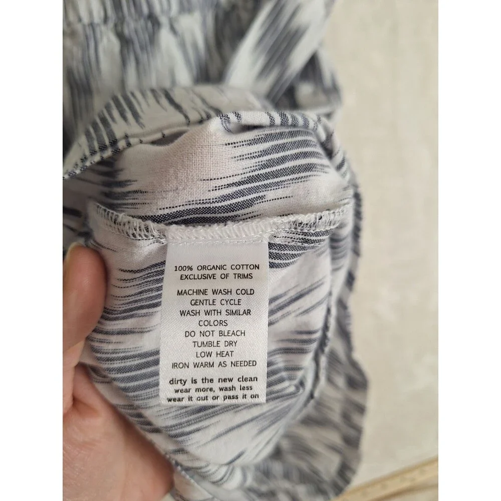 Toad & Co Shakti Womens XL Romper Organic Cotton Belt Pleated Shorts Ikat Nwt